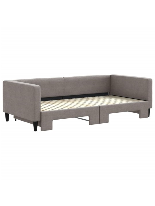 Válenda s přistýlkou taupe 100 x 200 cm textil