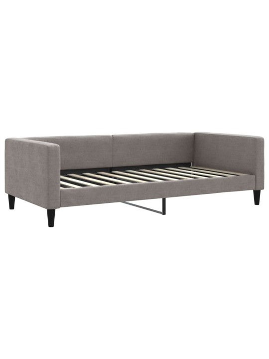 Válenda s přistýlkou a matracemi taupe 100 x 200 cm textil