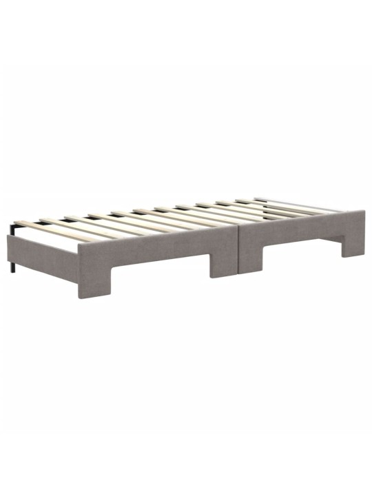 Válenda s přistýlkou a zásuvkami taupe 80 x 200 cm textil