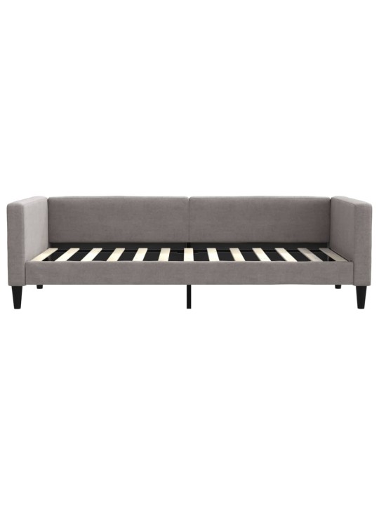 Válenda s přistýlkou a zásuvkami taupe 90 x 200 cm textil