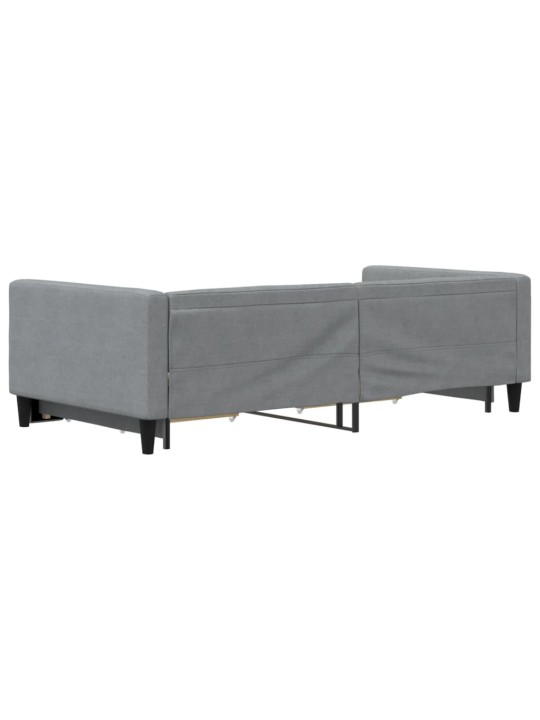 Válenda s přistýlkou a zásuvkami světle šedá 100x200 cm textil
