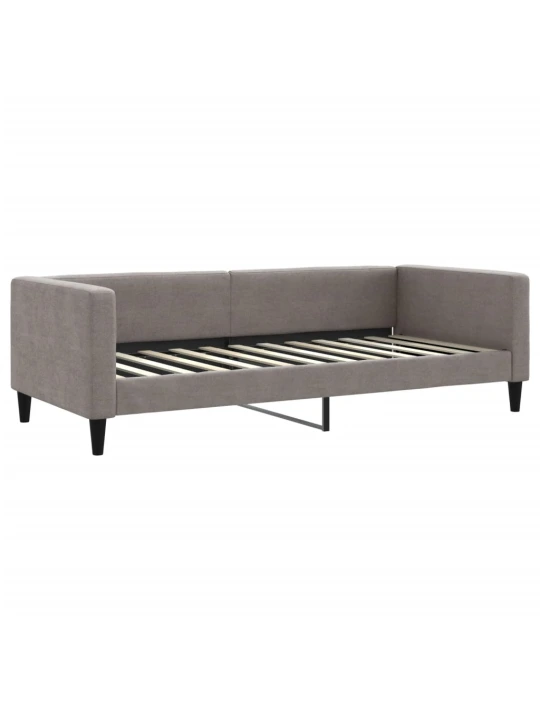 Válenda s přistýlkou a zásuvkami taupe 100 x 200 cm textil