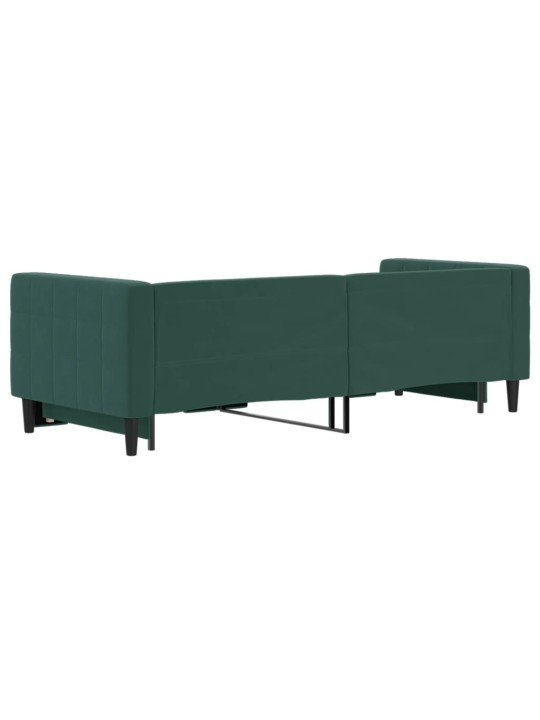 Válenda s přistýlkou tmavě zelená 80 x 200 cm samet