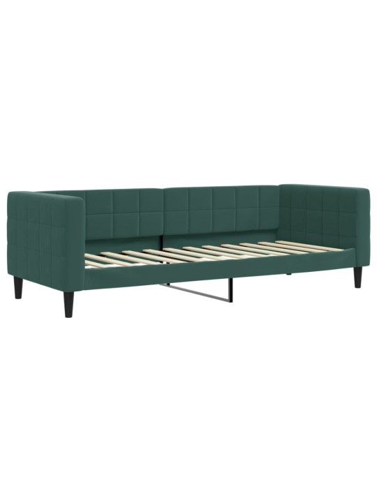 Válenda s přistýlkou tmavě zelená 80 x 200 cm samet