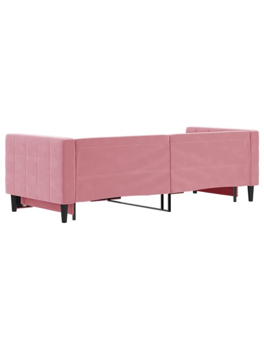 Válenda s přistýlkou růžová 80 x 200 cm samet