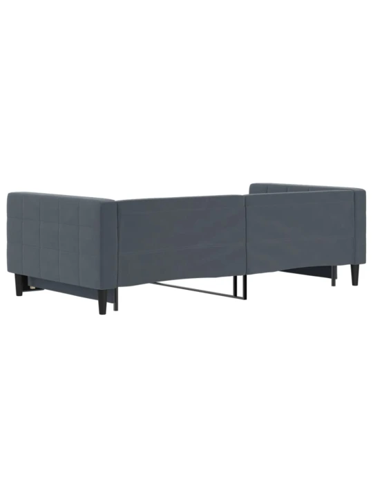 Válenda s přistýlkou tmavě šedá 100 x 200 cm samet