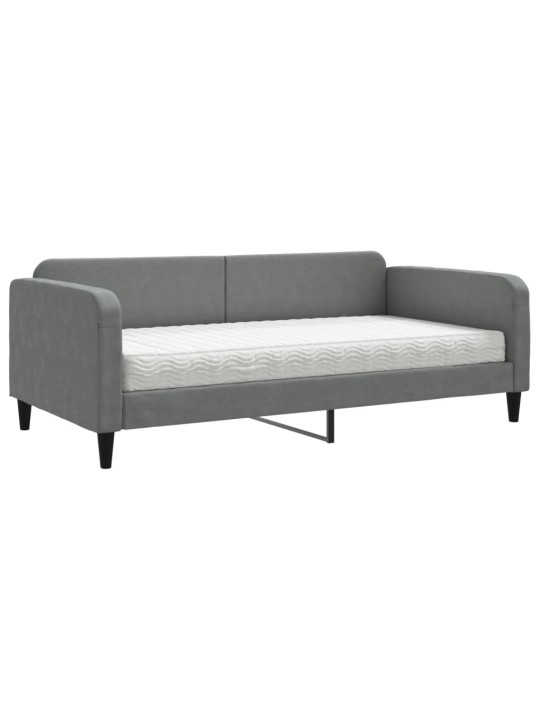 Válenda s matrací tmavě šedá 100 x 200 cm textil