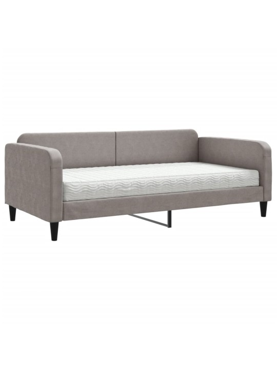 Válenda s matrací taupe 100 x 200 cm textil