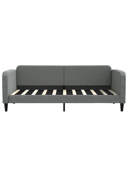 Válenda s matrací tmavě šedá 90 x 190 cm textil