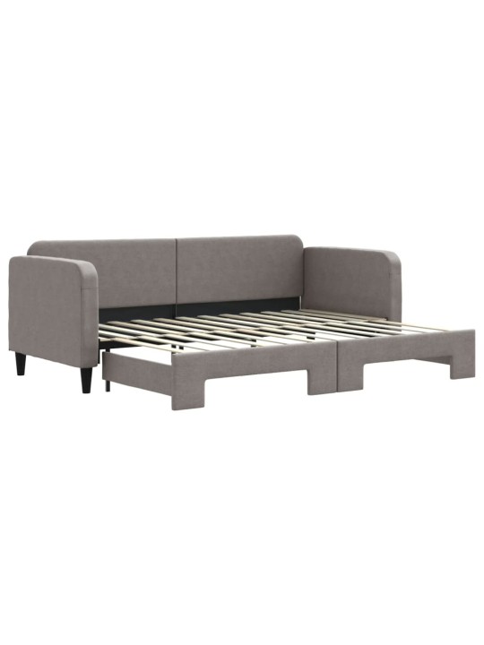 Válenda s přistýlkou taupe 80 x 200 cm textil