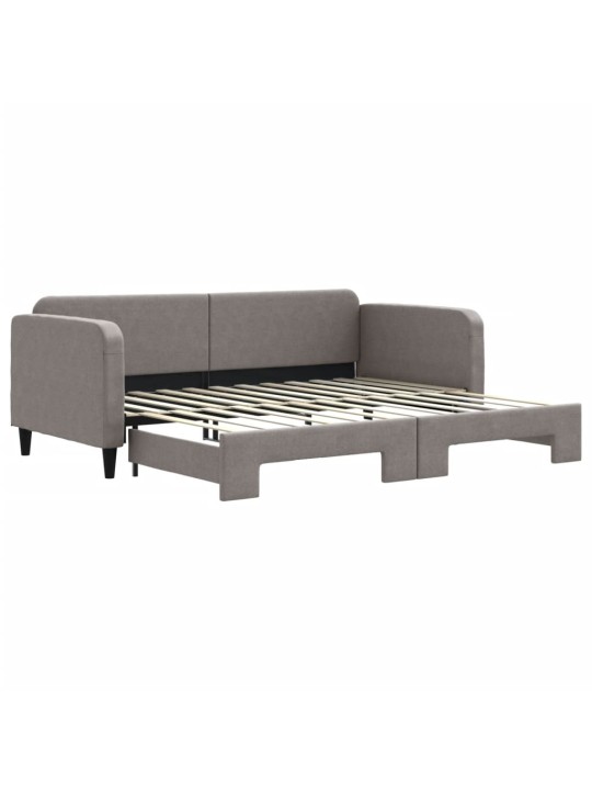 Válenda s přistýlkou taupe 90 x 200 cm textil