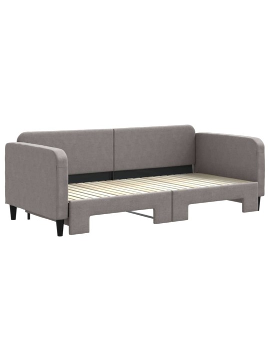 Válenda s přistýlkou taupe 90 x 200 cm textil