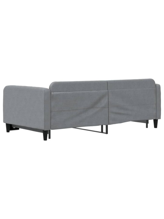Válenda s přistýlkou světle šedá 100 x 200 cm textil