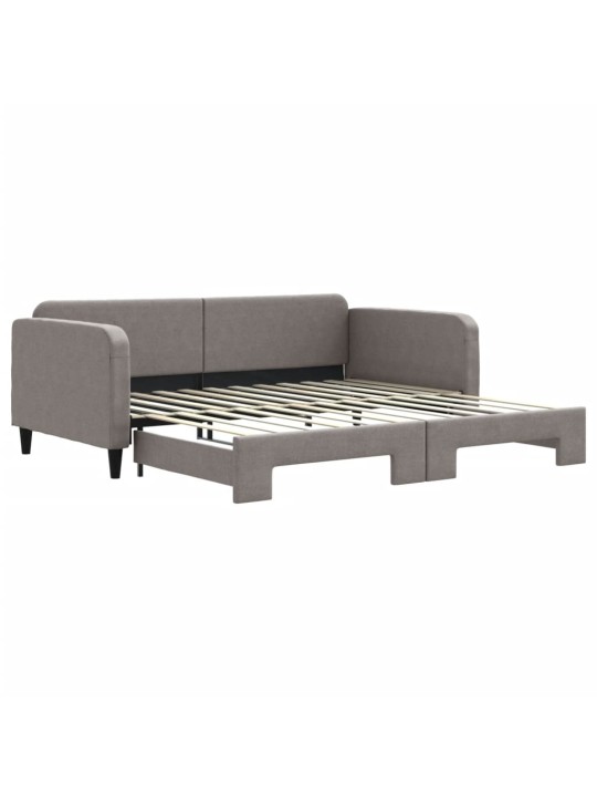 Válenda s přistýlkou taupe 100 x 200 cm textil