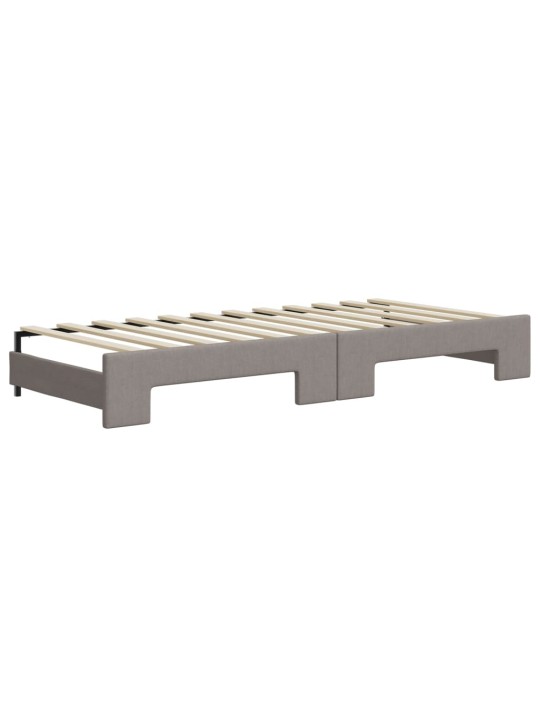 Válenda s přistýlkou taupe 100 x 200 cm textil