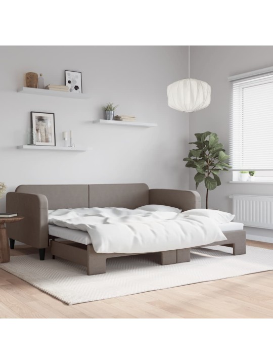 Válenda s přistýlkou taupe 100 x 200 cm textil