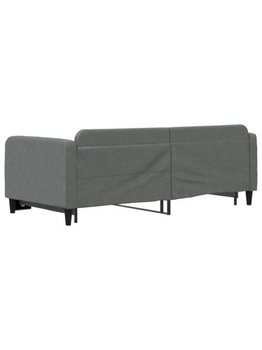 Válenda s přistýlkou tmavě šedá 90 x 190 cm textil
