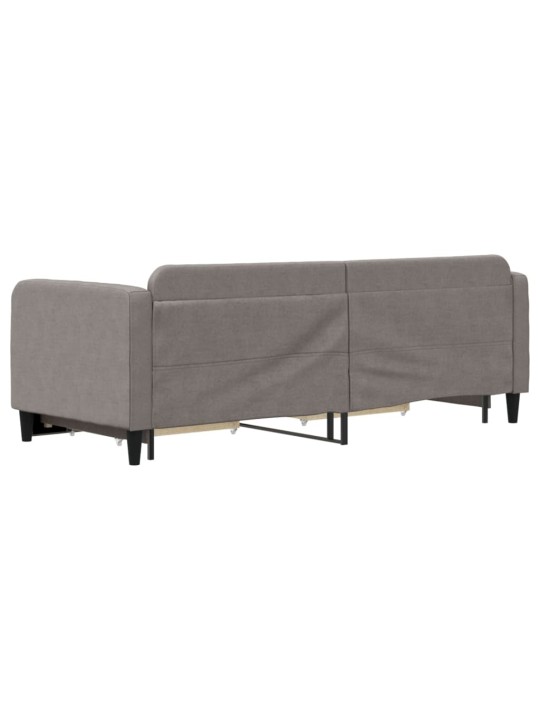 Válenda s přistýlkou a zásuvkami taupe 80 x 200 cm textil