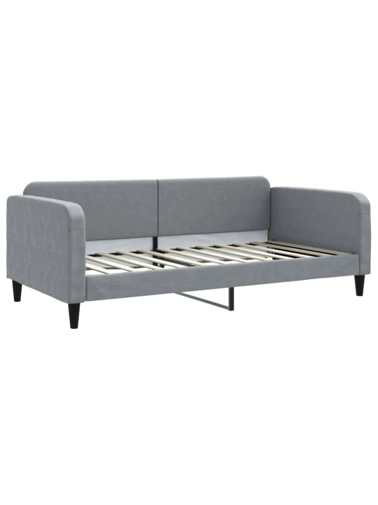 Válenda s přistýlkou a zásuvkami světle šedá 100x200 cm textil