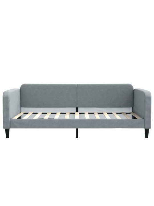Válenda s přistýlkou a zásuvkami světle šedá 100x200 cm textil