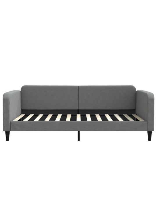 Válenda s přistýlkou a zásuvkami tmavě šedá 100 x 200 cm textil