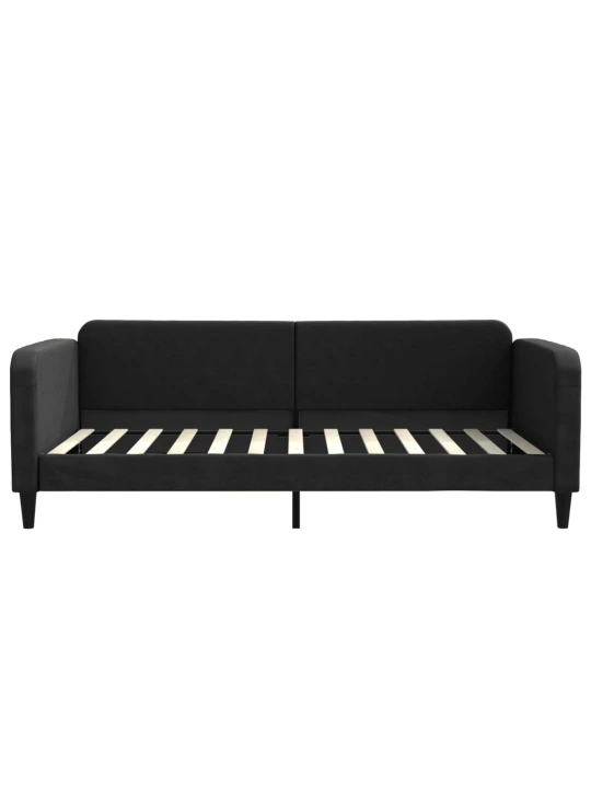 Válenda s přistýlkou a zásuvkami černá 100 x 200 cm textil