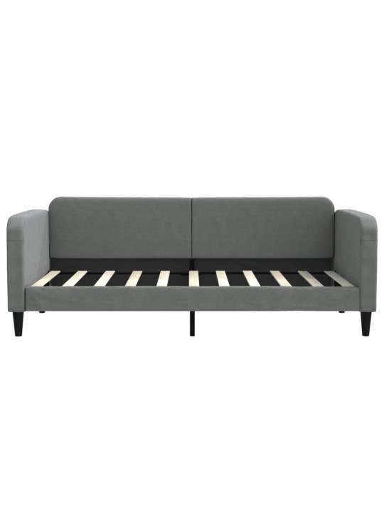 Válenda s přistýlkou a zásuvkami tmavě šedá 90 x 190 cm textil