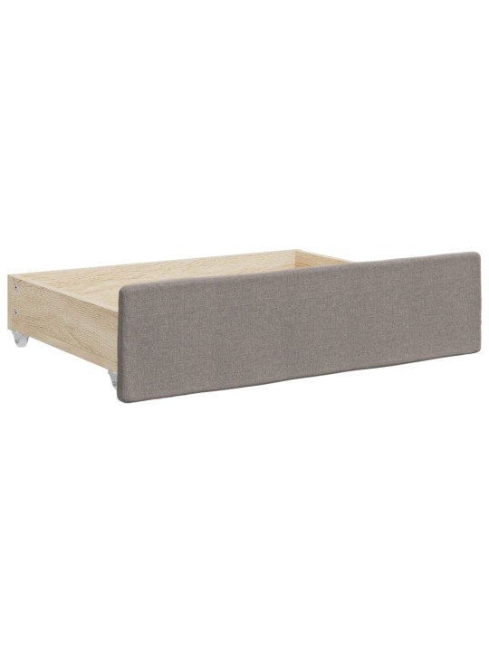 Válenda s přistýlkou a zásuvkami taupe 90 x 200 cm textil