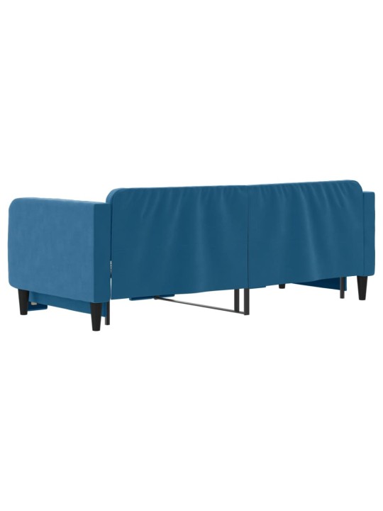 Válenda s přistýlkou modrá 80 x 200 cm samet