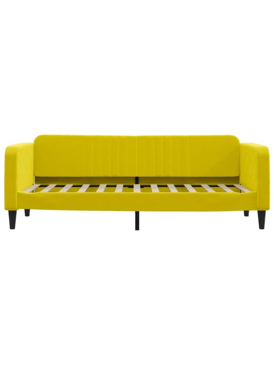 Válenda s přistýlkou žlutá 80 x 200 cm samet