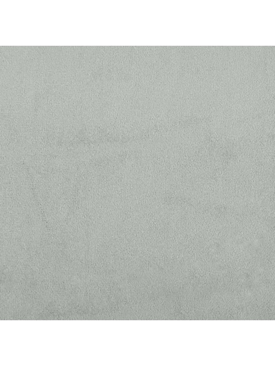 Válenda s přistýlkou světle šedá 90 x 200 cm samet