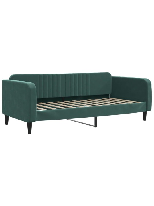 Válenda s přistýlkou tmavě zelená 90 x 200 cm samet