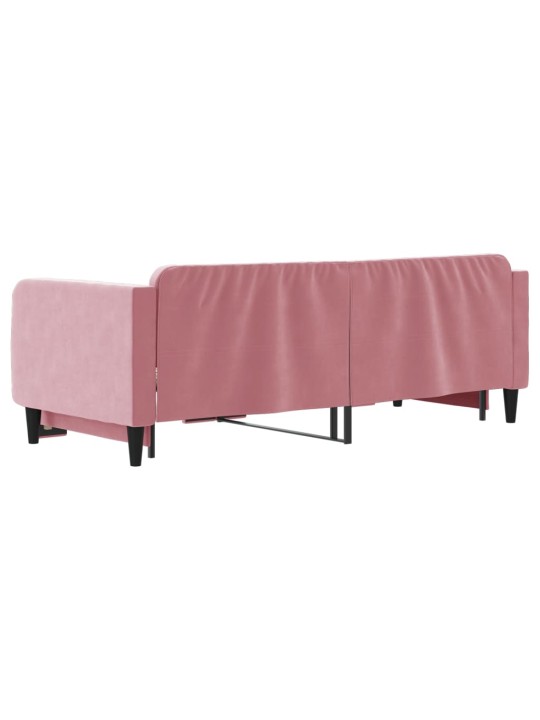 Válenda s přistýlkou růžová 90 x 200 cm samet