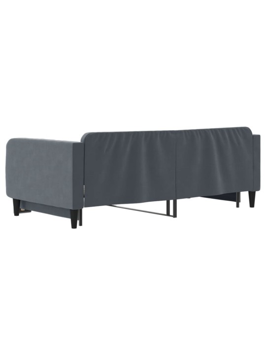 Válenda s přistýlkou tmavě šedá 100 x 200 cm samet