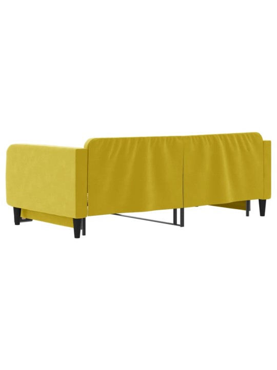 Válenda s přistýlkou žlutá 100 x 200 cm samet