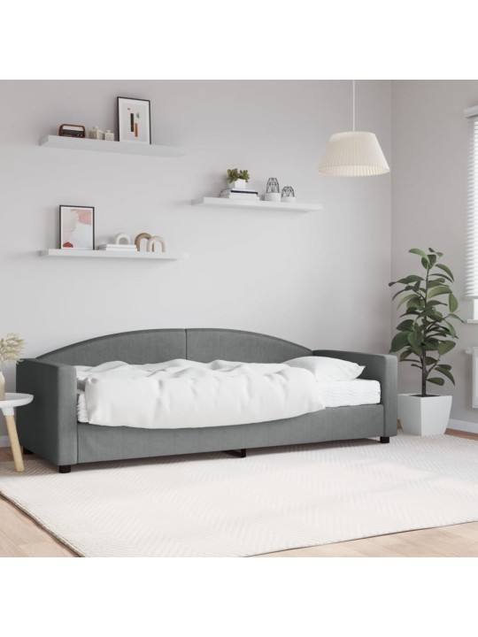 Válenda s matrací tmavě šedá 80 x 200 cm textil