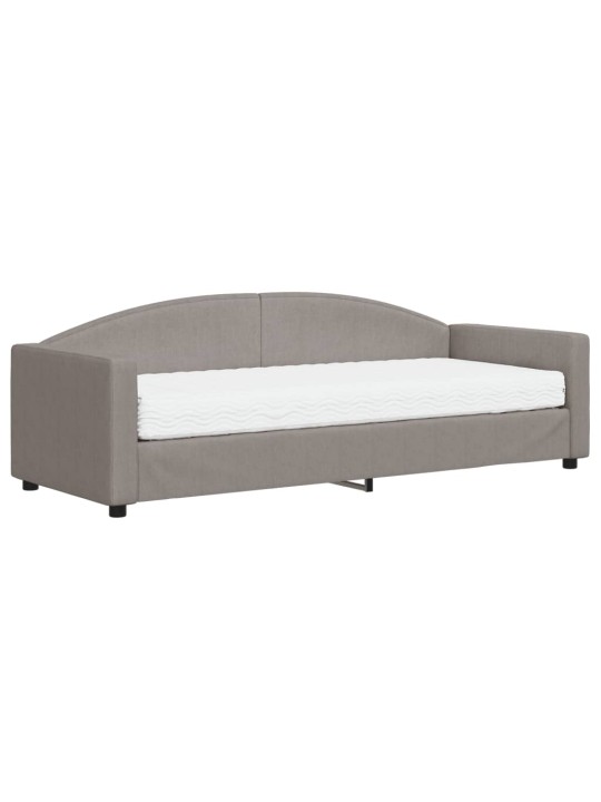 Válenda s matrací taupe 80 x 200 cm textil