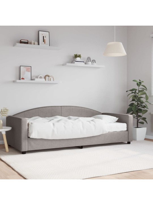 Válenda s matrací taupe 90 x 200 cm textil
