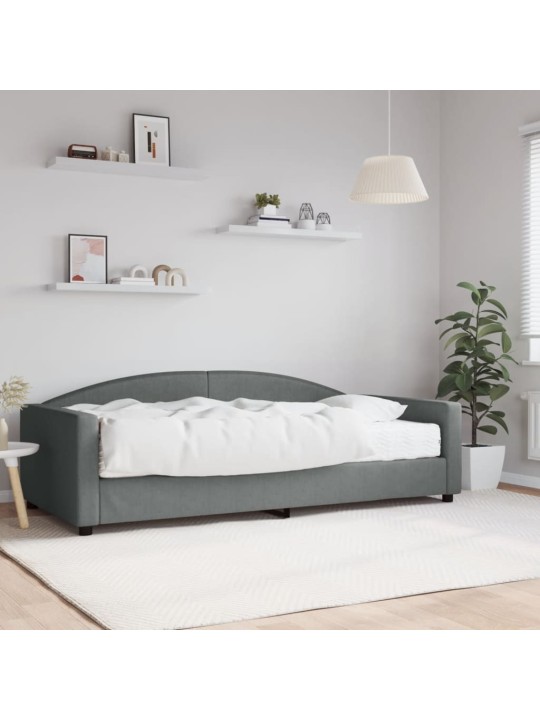 Válenda s matrací tmavě šedá 100 x 200 cm textil