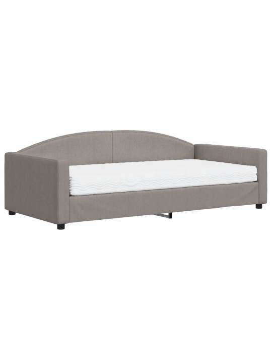 Válenda s matrací taupe 100 x 200 cm textil