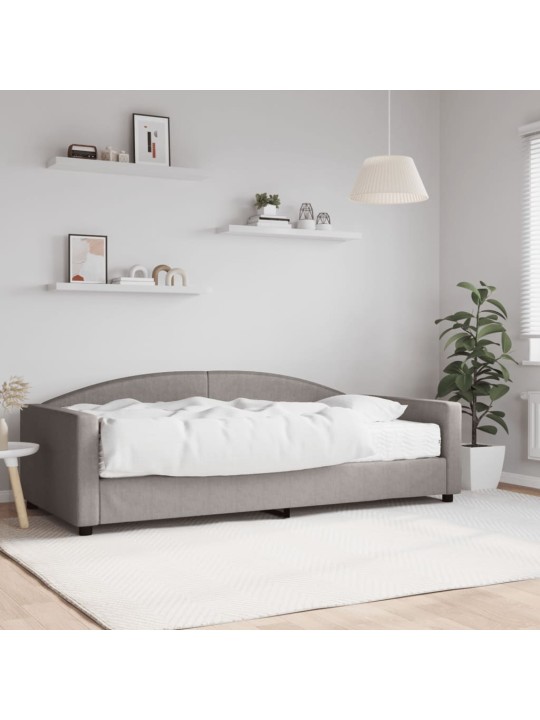 Válenda s matrací taupe 100 x 200 cm textil