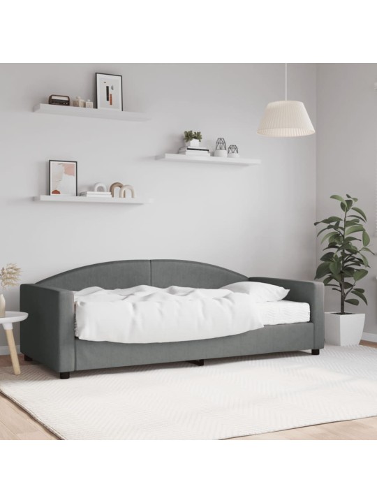 Válenda s matrací tmavě šedá 90 x 190 cm textil