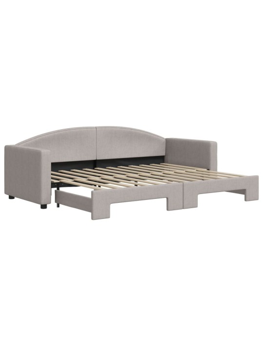 Válenda s přistýlkou taupe 80 x 200 cm textil