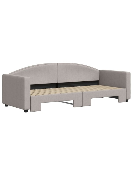 Válenda s přistýlkou taupe 80 x 200 cm textil