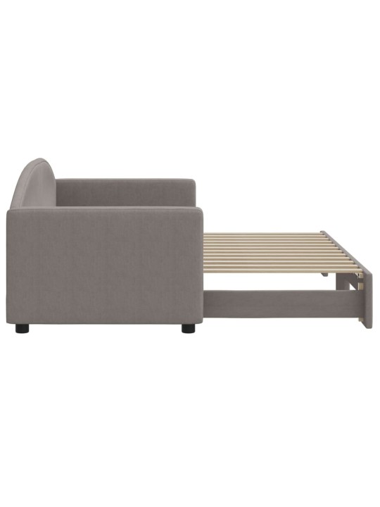 Válenda s přistýlkou taupe 80 x 200 cm textil