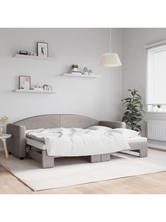 Válenda s přistýlkou taupe 80 x 200 cm textil