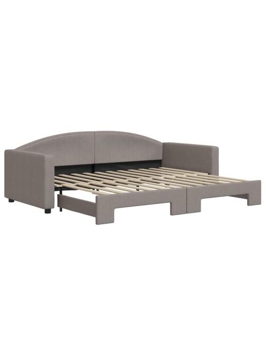 Válenda s přistýlkou taupe 90 x 200 cm textil