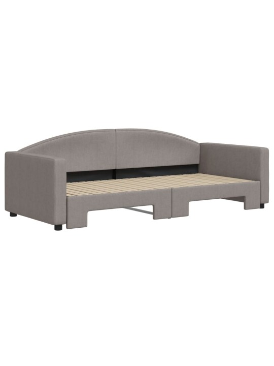 Válenda s přistýlkou taupe 90 x 200 cm textil