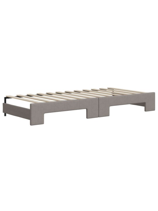 Válenda s přistýlkou taupe 90 x 200 cm textil