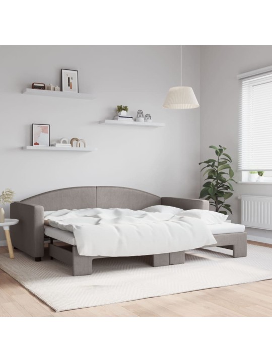 Válenda s přistýlkou taupe 90 x 200 cm textil